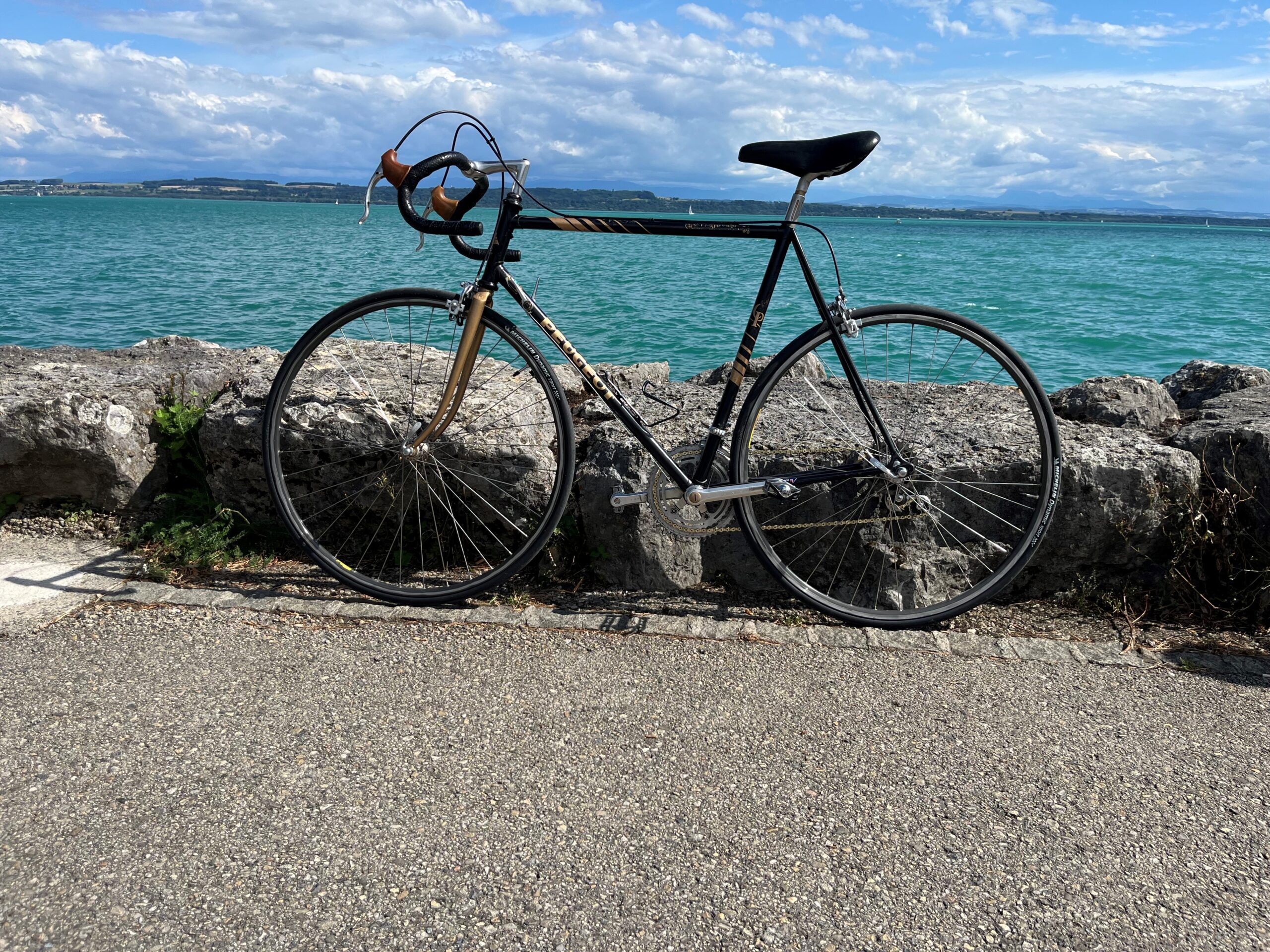 peugeotgold bike, bicycle, wheels